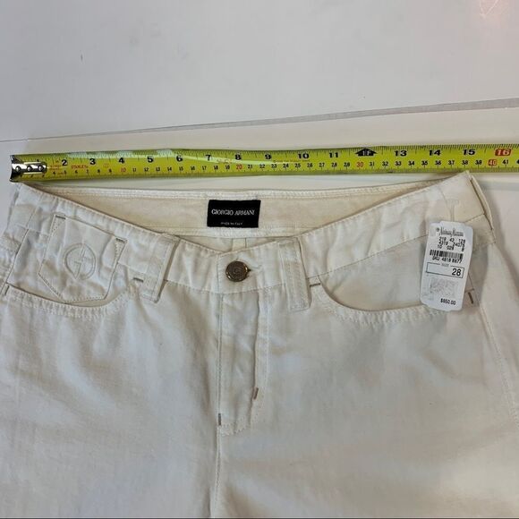 Giorgio Armani cream white jeans NWT size 28 - Picture 7 of 11